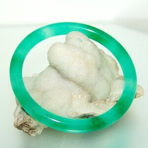 Vintage Translucent Jade Jadeite Bangle Bracelet Estate